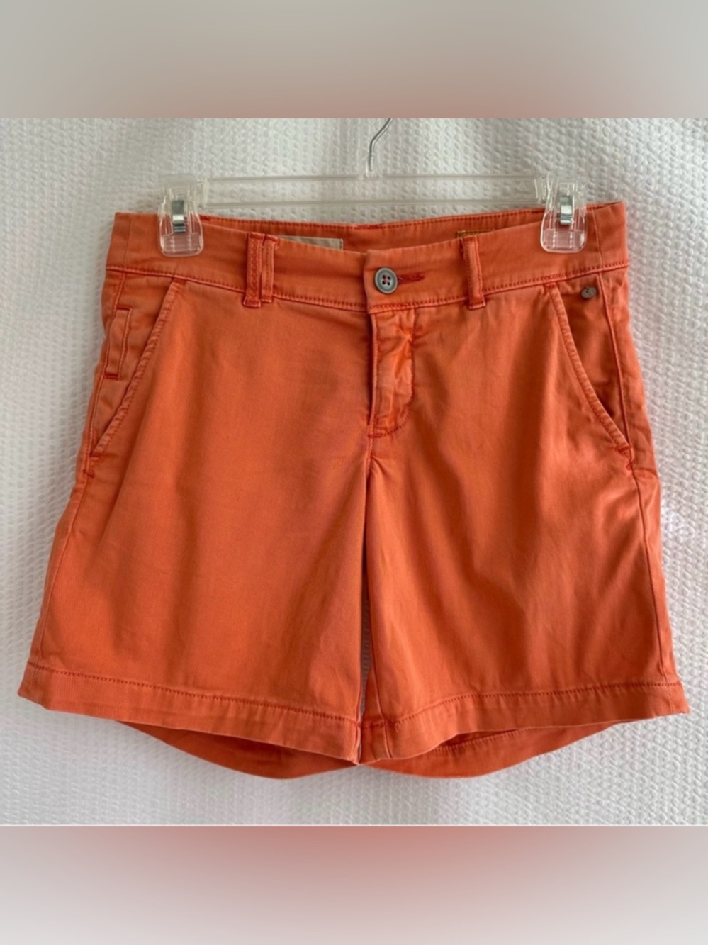 Pilcro and the Letterpress Hyphen Orange Bermuda Shorts Women’s Size 24 Cotton